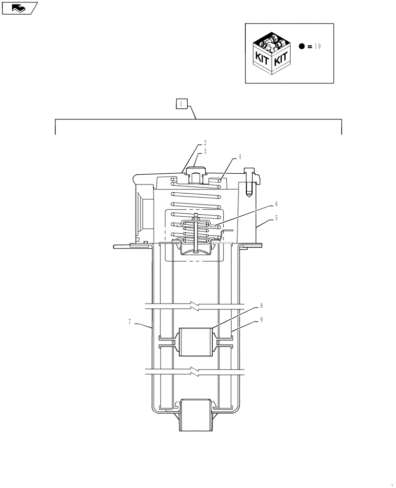 Схема запчастей Case IH TITAN 4530 - (35.300.02) - HYDRAULIC IN-TANK FILTER (35) - HYDRAULIC SYSTEMS