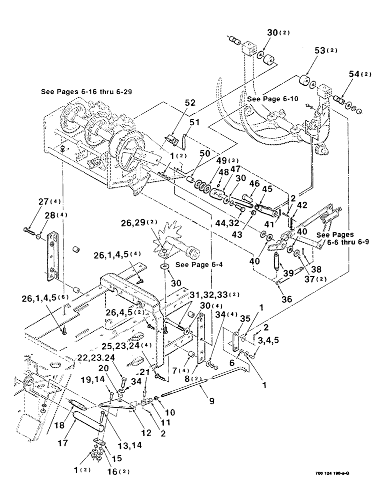 Схема запчастей Case IH 8520 - (6-02) - PLUNGER STOP (SAFETY) KNOTTER & NEEDLE ASSEMBLY (14) - BALE CHAMBER