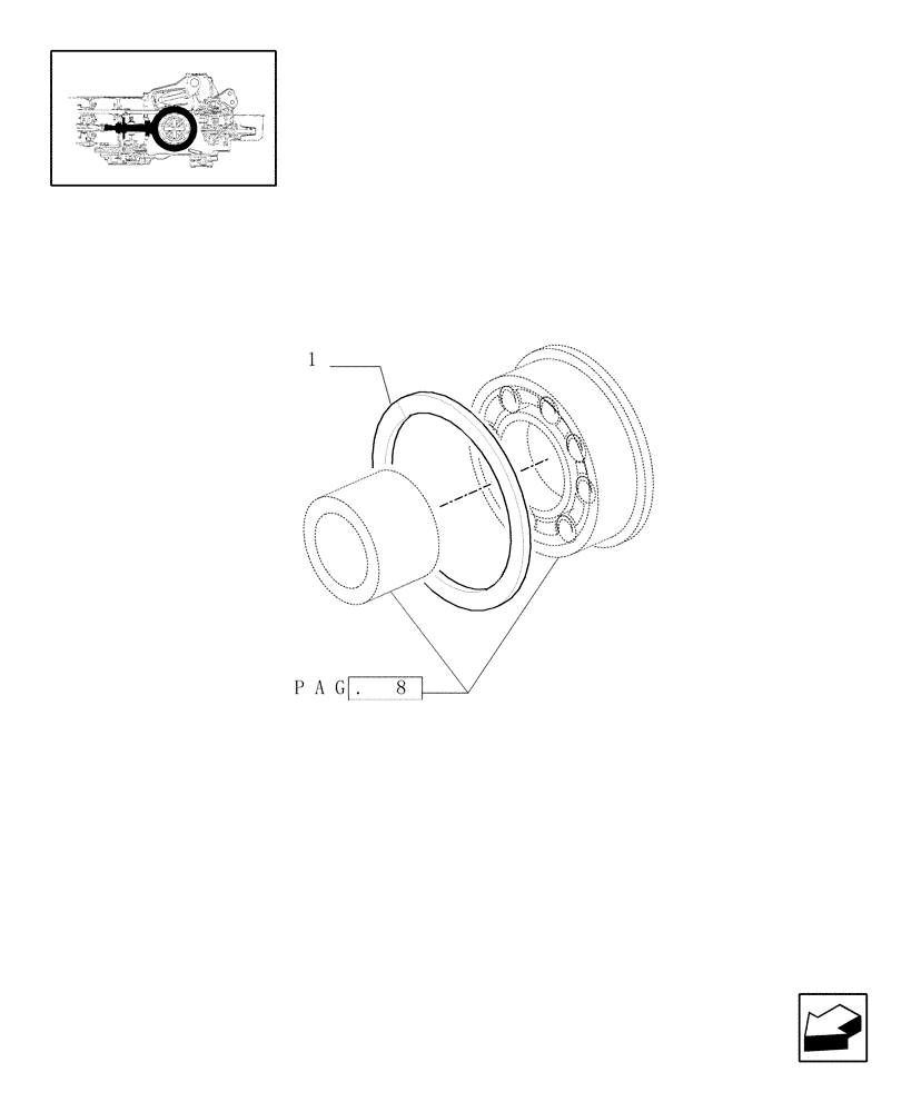 Схема запчастей Case IH MXM175 - (1.32.1/01[11]) - CENTRAL REDUCTION GEARS (03) - TRANSMISSION