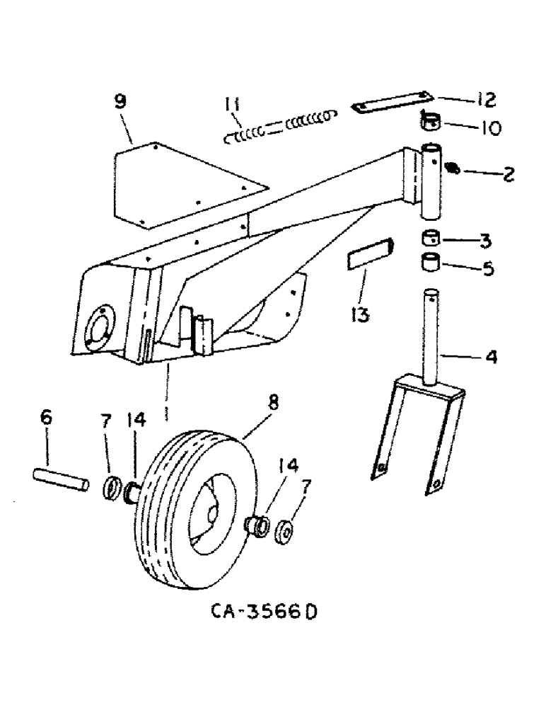 Схема запчастей Case IH 1482 - (33-31) - FEEDER, GAUGE WHEEL (13) - FEEDER