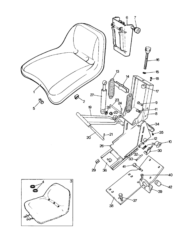 Схема запчастей Case IH 995 - (L08-1) - CHASSIS, SUPER COMFORT SUSPENSION SEAT, 990G, 995G, 996G (12) - CHASSIS