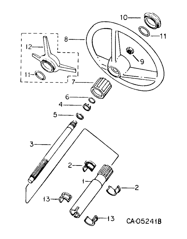 Схема запчастей Case IH 3488 - (05-01) - STEERING, STEERING COLUMN AND WHEEL (04) - STEERING