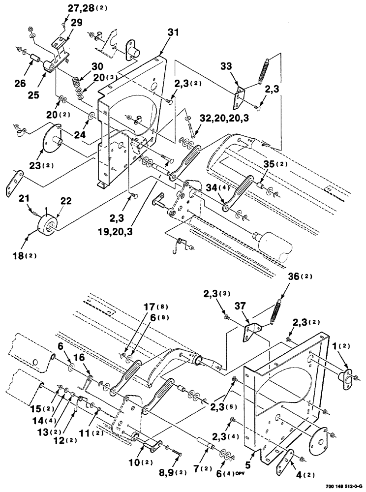 Схема запчастей Case IH RS561 - (07-036) - MESH WRAP FRAME ASSEMBLY (LOWER) (12) - MAIN FRAME