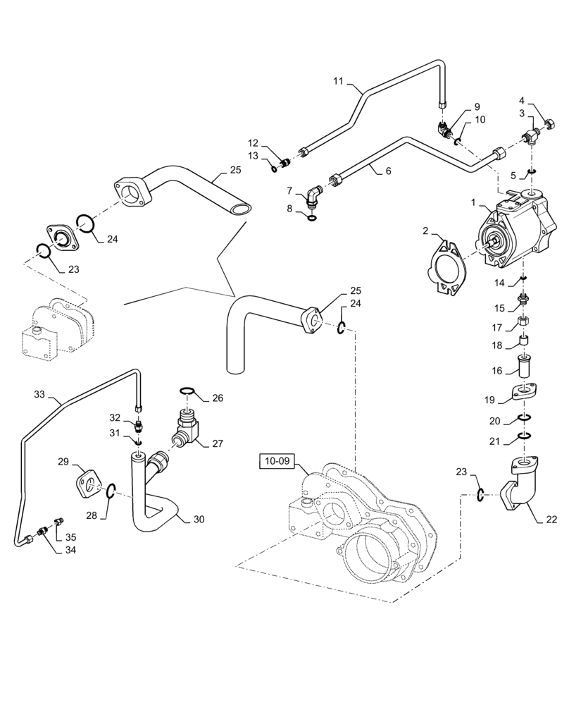 Схема запчастей Case IH 5088 - (10-01) - HYDRAULICS, PPH PISTON PUMP AND CONNECTIONS (07) - HYDRAULICS