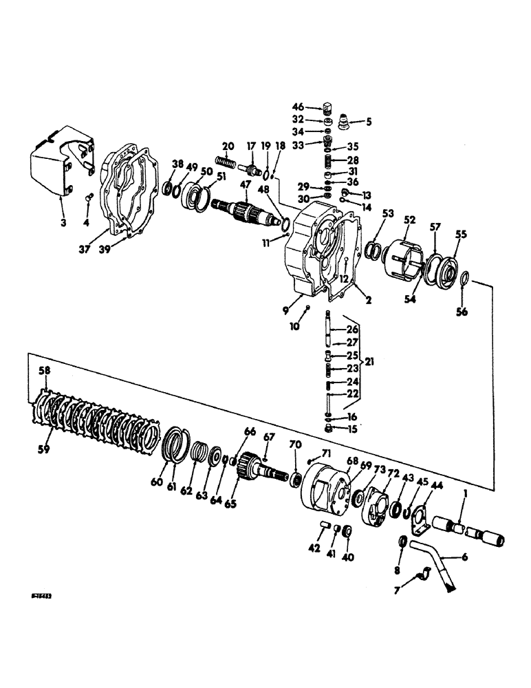 Схема запчастей Case IH 21206 - (B-21) - POWER TRAIN, INDEPENDENT POWER TAKE-OFF, SINGLE SPEED (03) - POWER TRAIN