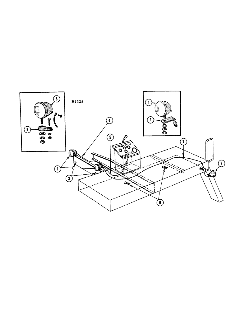 Схема запчастей Case IH 1010 - (230) - LIGHTING ATTACHMENT (55) - ELECTRICAL SYSTEMS