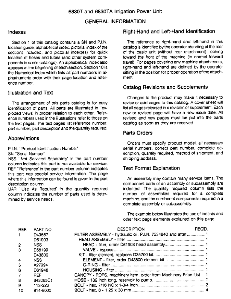 Схема запчастей Case IH 6830TA - (2-00) - GENERAL INFORMATION 