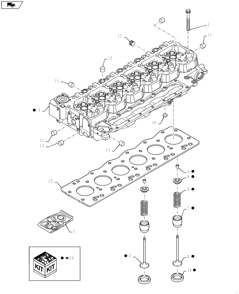 Схема запчастей Case IH 3230 - (10.101.03) - ENGINE CYLINDER HEAD (10) - ENGINE