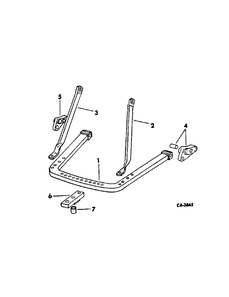 Схема запчастей Case IH 1566 - (09-05) - FRAME, FIXED NON-ADJUSTABLE DRAWBAR, TRACTORS WITH HEAVY DUTY SWINGING DRAWBAR (12) - FRAME