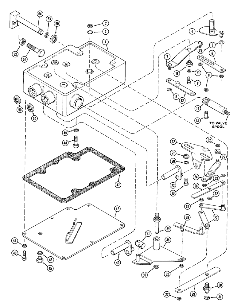 Схема запчастей Case IH 1370 - (354) - DRAFT CONTROL SENSING LINKAGE, USED PRIOR TO TRANSMISSION SERIAL NUMBER 10056217 (09) - CHASSIS/ATTACHMENTS