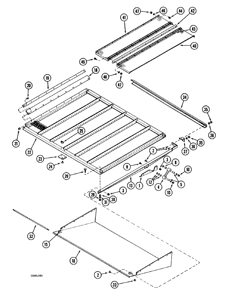 Схема запчастей Case IH 1682 - (9-112) - SHOE SIEVE (09) - CHASSIS ATTACHMENTS