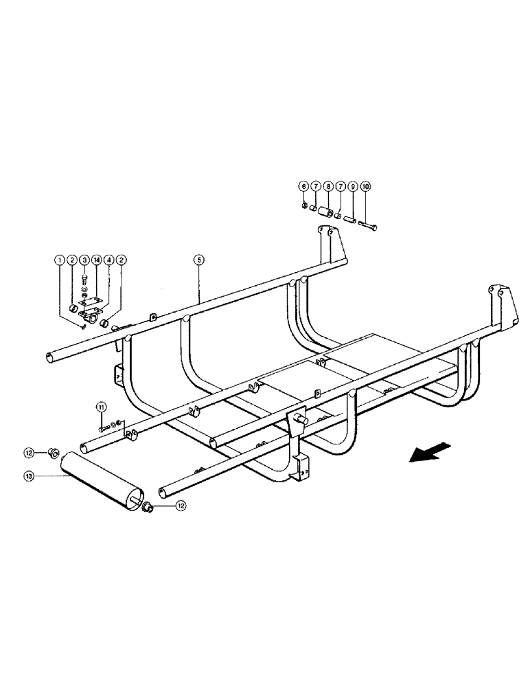 Схема запчастей Case IH 110 - (106) - BALE STACKER, LOWER FLAP (VAR.9045) (17) - BALE STACKER