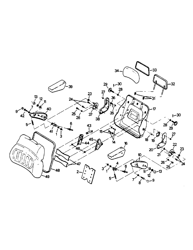 Схема запчастей Case IH 9130 - (01-31) - SEAT ASSEMBLY, BACK CUSHION AND ARMREST (10) - CAB