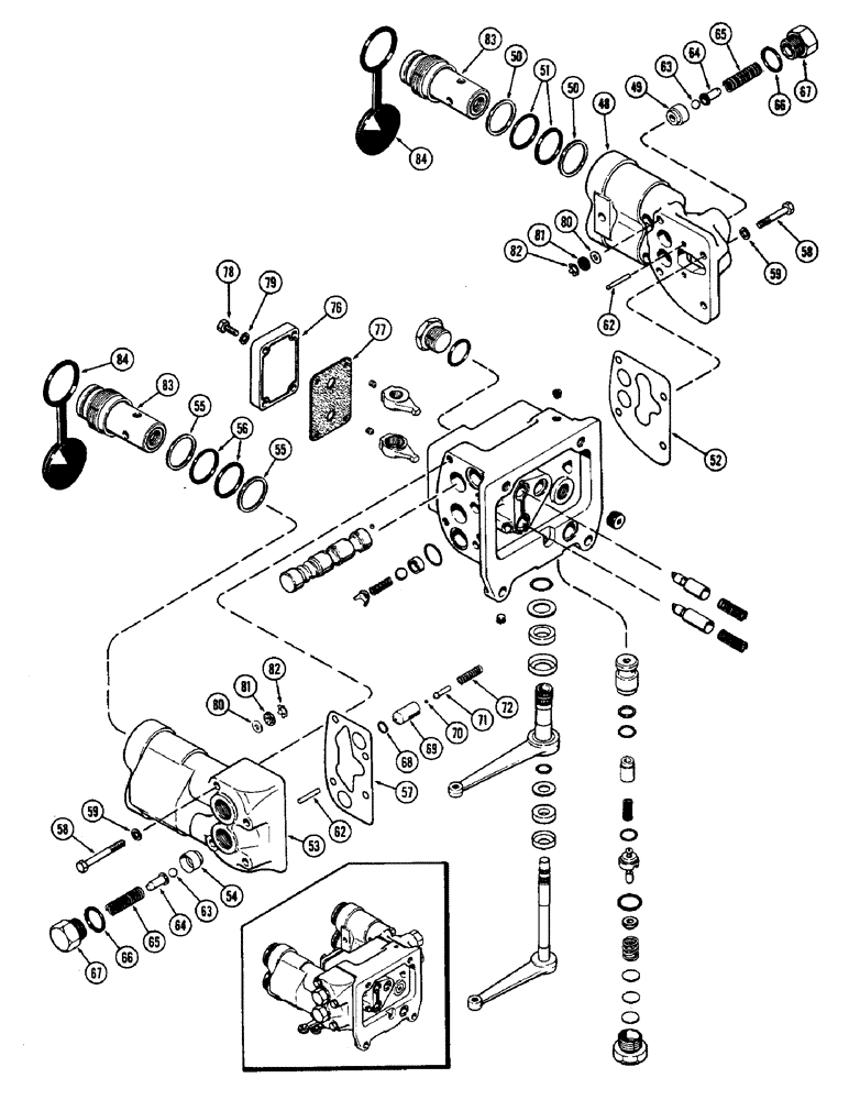 Схема запчастей Case IH 2870 - (288) - REMOTE CONTROL VALVE, WITH RELIEF VALVE, USED PRIOR TO P.I.N 8826982 (08) - HYDRAULICS