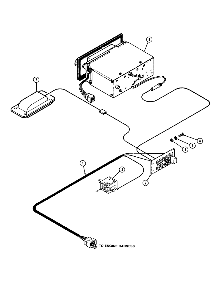 Схема запчастей Case IH 2870 - (412) - CAB, LOWER WIRING HARNESS, USED CAB SERIAL NUMBER 7882601 AND AFTER (09) - CHASSIS/ATTACHMENTS