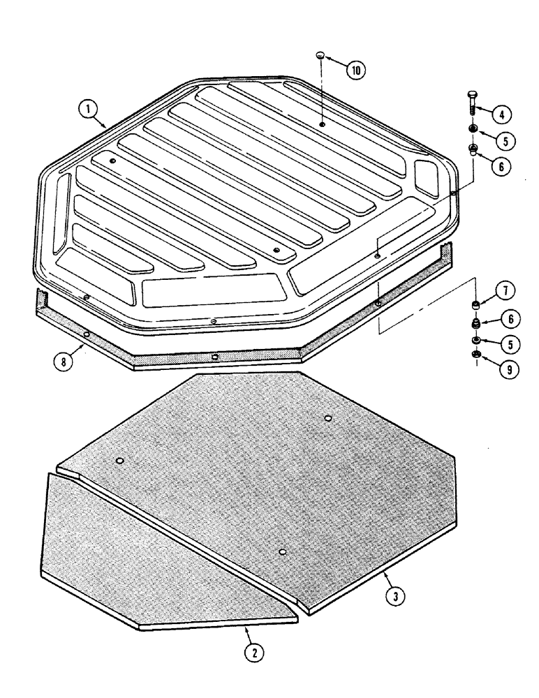 Схема запчастей Case IH 9150 - (9-032) - ROOF CAP, CAB AND ROPS (09) - CHASSIS/ATTACHMENTS