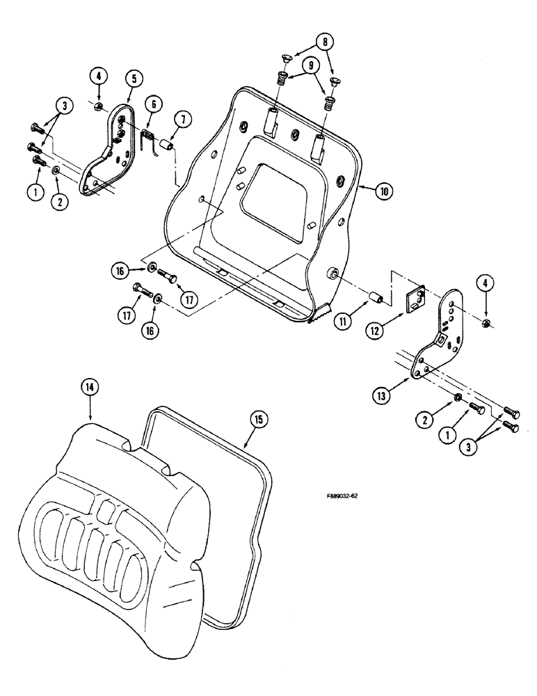 Схема запчастей Case IH 9150 - (9-052) - SEAT, MECHANICAL SUSPENSION, ROPS (09) - CHASSIS/ATTACHMENTS