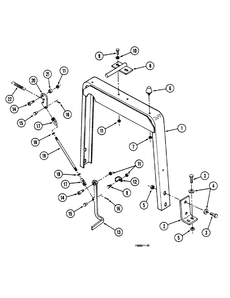 Схема запчастей Case IH 9150 - (9-016) - HOOD SUPPORT (09) - CHASSIS/ATTACHMENTS