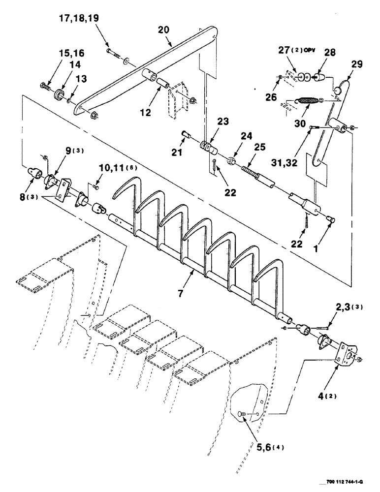 Схема запчастей Case IH 8590 - (5-18) - HOLDING FINGER ASSEMBLY, STUFFER CHAMBER (13) - FEEDER