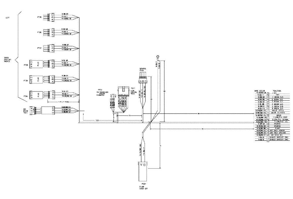 Схема запчастей Case IH 3150 - (12-009) - HARNESS, LIQUID (06) - ELECTRICAL