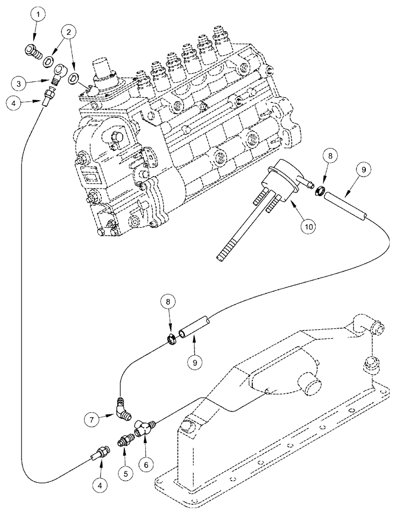 Схема запчастей Case IH 3185 - (03-026) - ANEROID AND WASTEGATE SYSTEM (01) - ENGINE