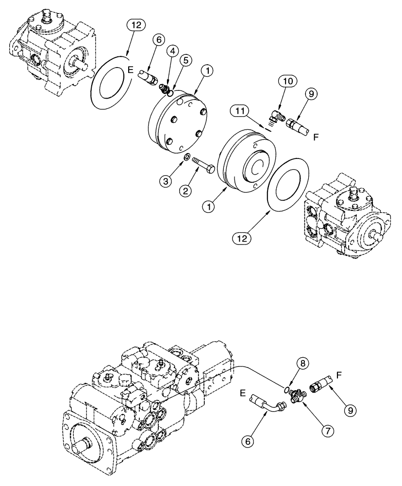 Схема запчастей Case IH 90XT - (07-02) - HYDRAULIC CIRCUIT, BRAKE, NORTH AMERICAN MODELS -JAF0320049, EUROPEAN MODELS -JAF0274261 (07) - BRAKES