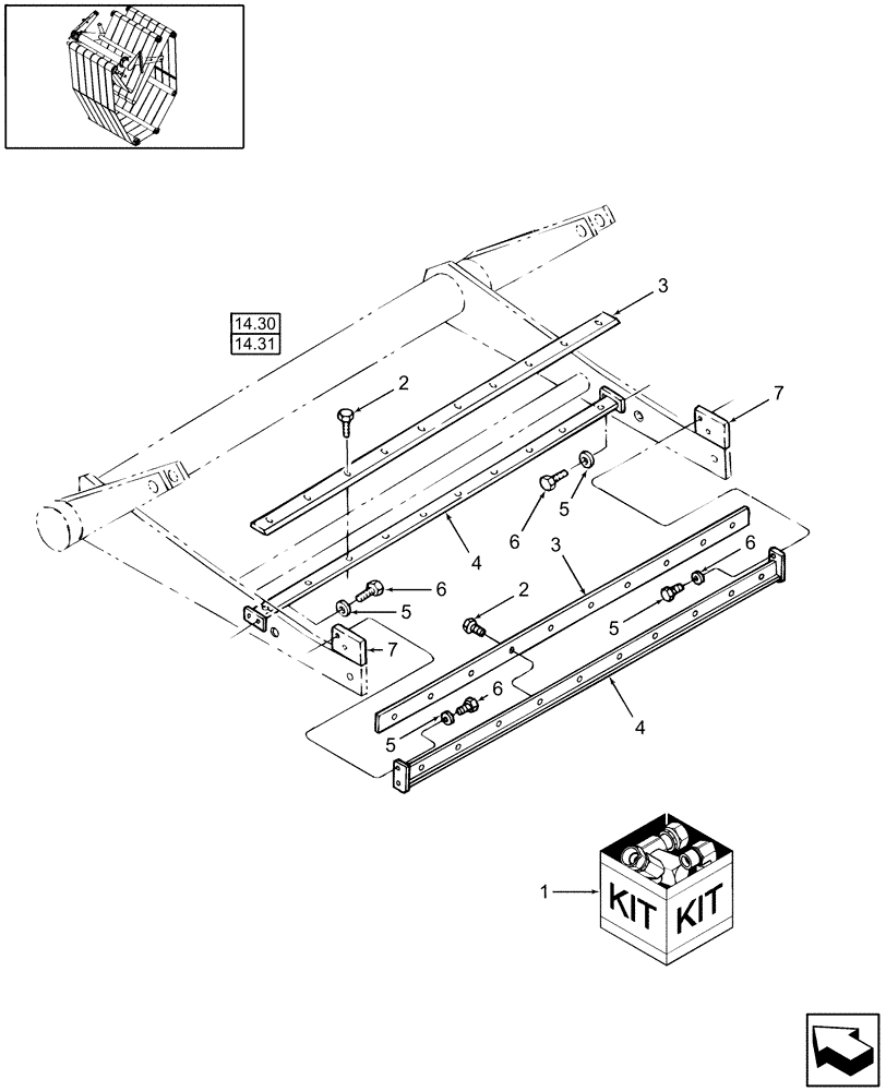 Схема запчастей Case IH RBX463 - (18.49) - SCRAPER KIT, SERPENTINE ROLL (18) - ACCESSORIES