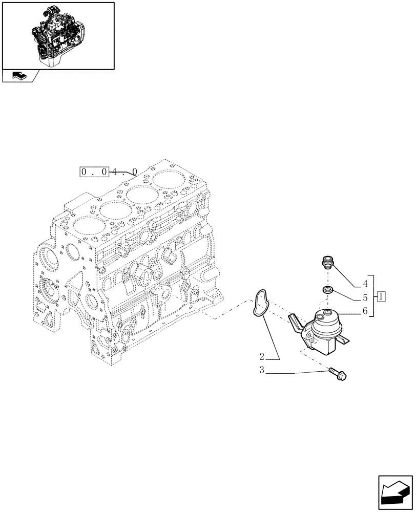 Схема запчастей Case IH F4GE9484A J601 - (0.20.1) - FUEL PUMP (2830121) 