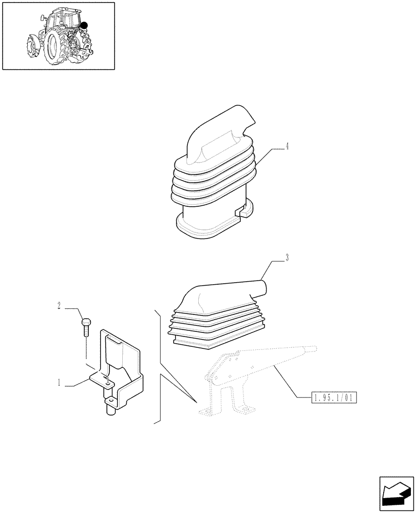 Схема запчастей Case IH PUMA 165 - (1.89.4) - (VAR.895) TRAILER HAND BRAKE BRACKET (ITALY) (09) - IMPLEMENT LIFT