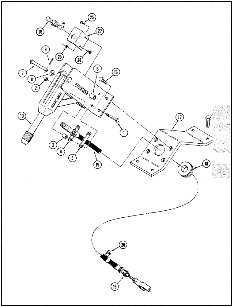 Схема запчастей Case IH 9240 - (7-004) - PARK BRAKE CONTROLS, PRIOR TO P.I.N. JEE0032460 (07) - BRAKES