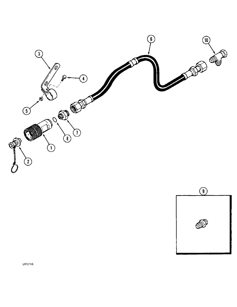 Схема запчастей Case IH 9310 - (8-076) - HYDRAULIC MOTOR OIL RETURN KIT (08) - HYDRAULICS