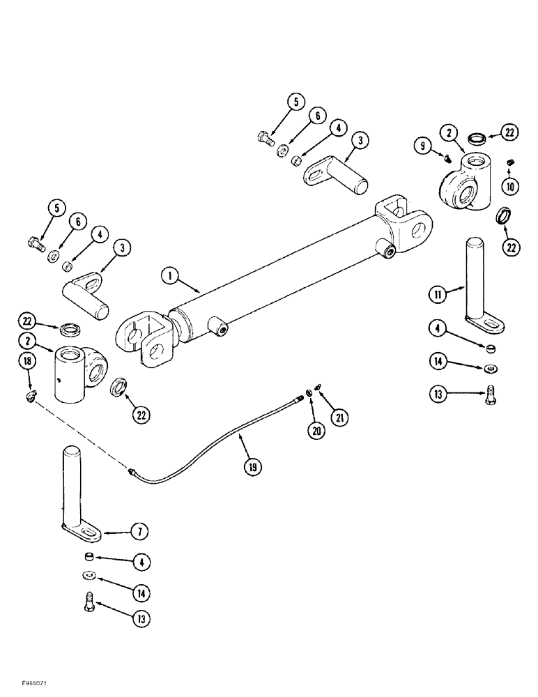 Схема запчастей Case IH 9370 - (5-18) - STEERING CYLINDER MOUNTING (05) - STEERING