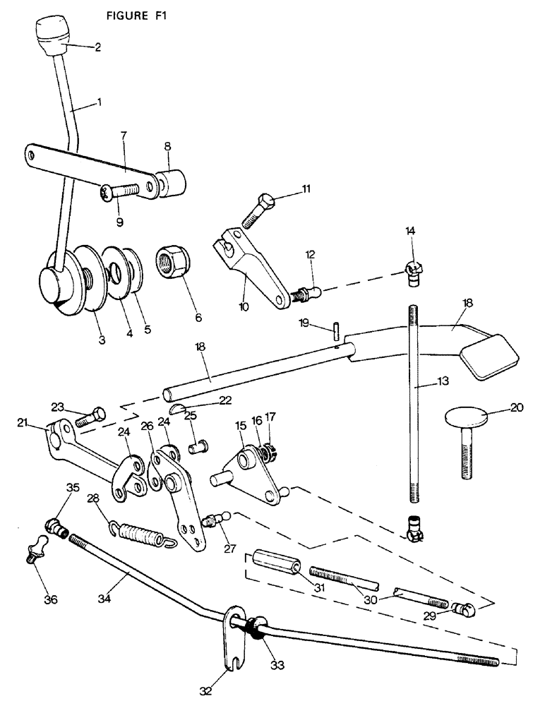 Схема запчастей Case IH 1410 - (F1-1) - ENGINE CONTROLS AND INSTRUMENTS, ENGINE THROTTLE CONTROLS 1410Q,1410SK,1412Q,1412SK Engine Controls & Instruments