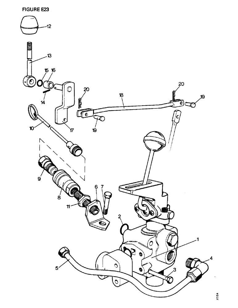 Схема запчастей Case IH 1410 - (E23-1) - SELECTAMATIC HYD.SYSTEM, THREE WAY SELECTOR VALVE, UNITS [A] 1410Q,1410SK,1412Q,1412SK [B] 1410,1412 (07) - HYDRAULIC SYSTEM