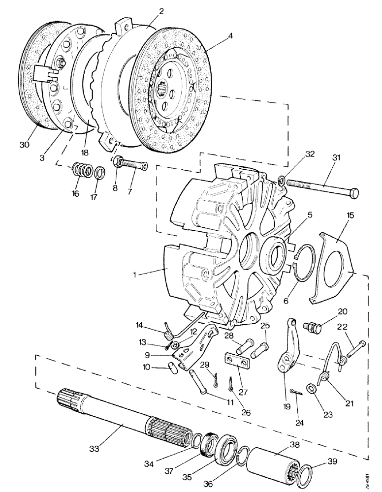 Схема запчастей Case IH 1490 - (C01-1) - INDEPENDENT CLUTCH UNIT, POWER SHIFT, SYNCHROMESH MFD, SYNCHROMESH 2WD (03.1) - CLUTCH