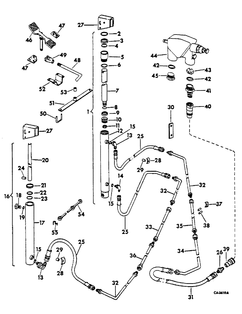 Схема запчастей Case IH 615 - (10-11) - HYDRAULICS, HYDRAULIC REEL LIFT, HYDROSTATIC DRIVE, SERIAL NO. 8001 THRU 12000 (07) - HYDRAULICS