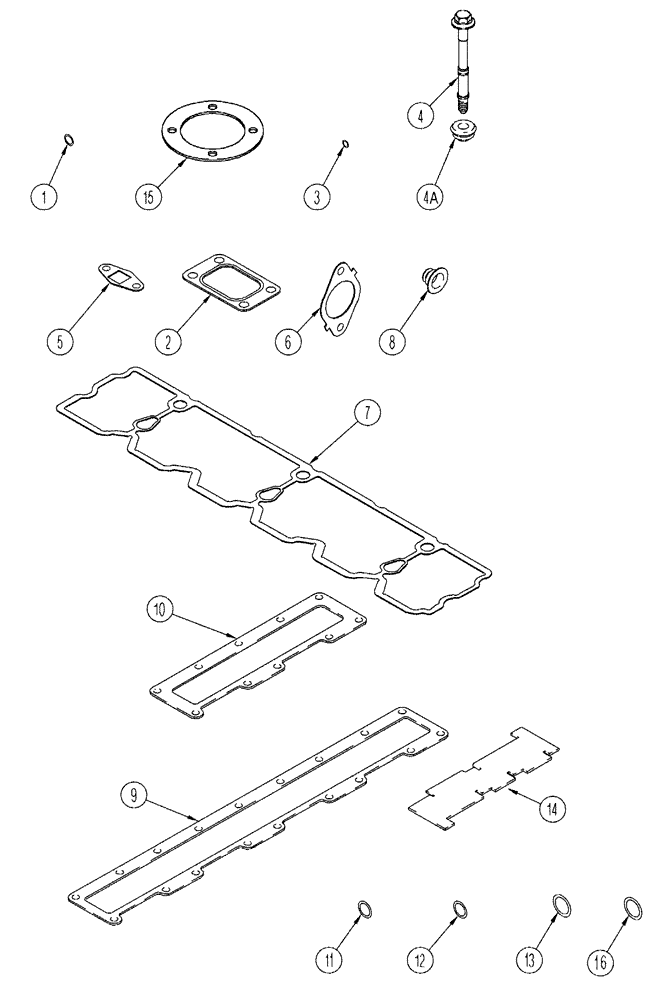 Схема запчастей Case IH FLX3010 - (02-061) - GASKET KIT - VALVE GRIND, FLX 3010 (01) - ENGINE