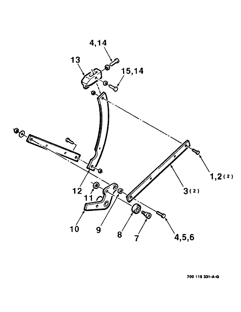 Схема запчастей Case IH 8545 - (6-06) - SPACER CAM ASSEMBLY (14) - BALE CHAMBER