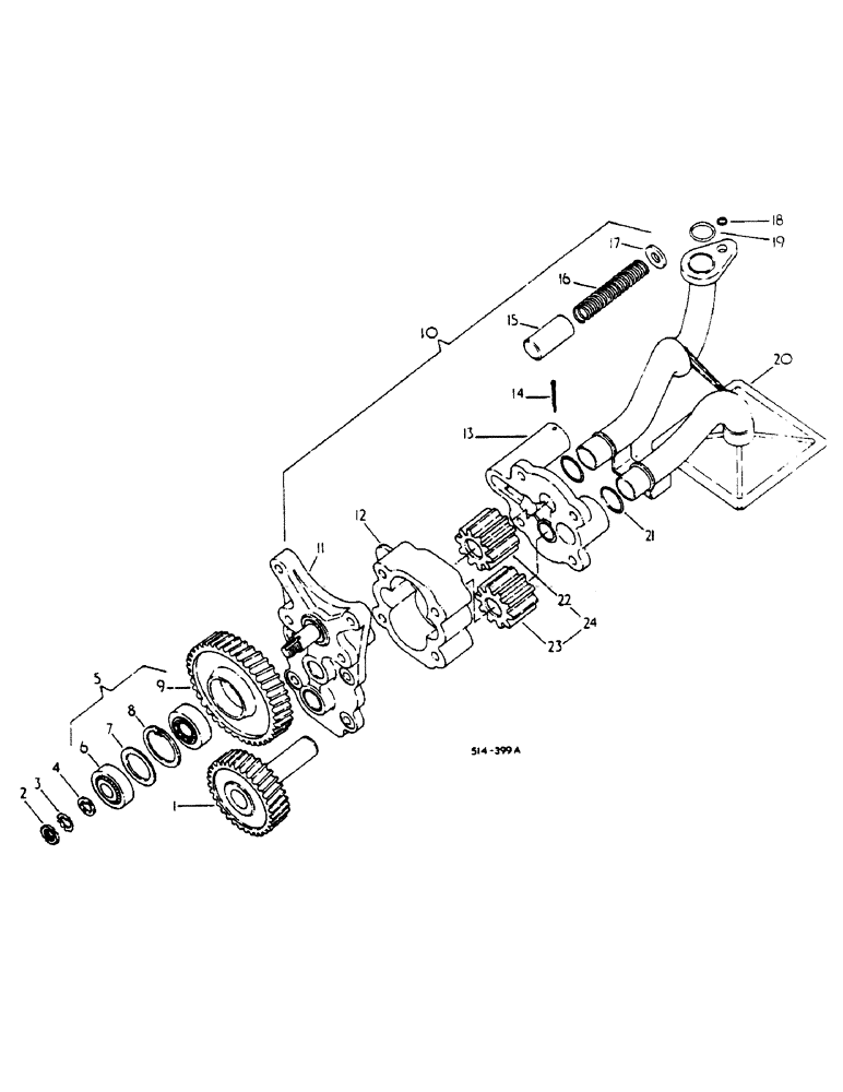 Схема запчастей Case IH 785 - (12-094) - LUBRICATING OIL PUMP Power