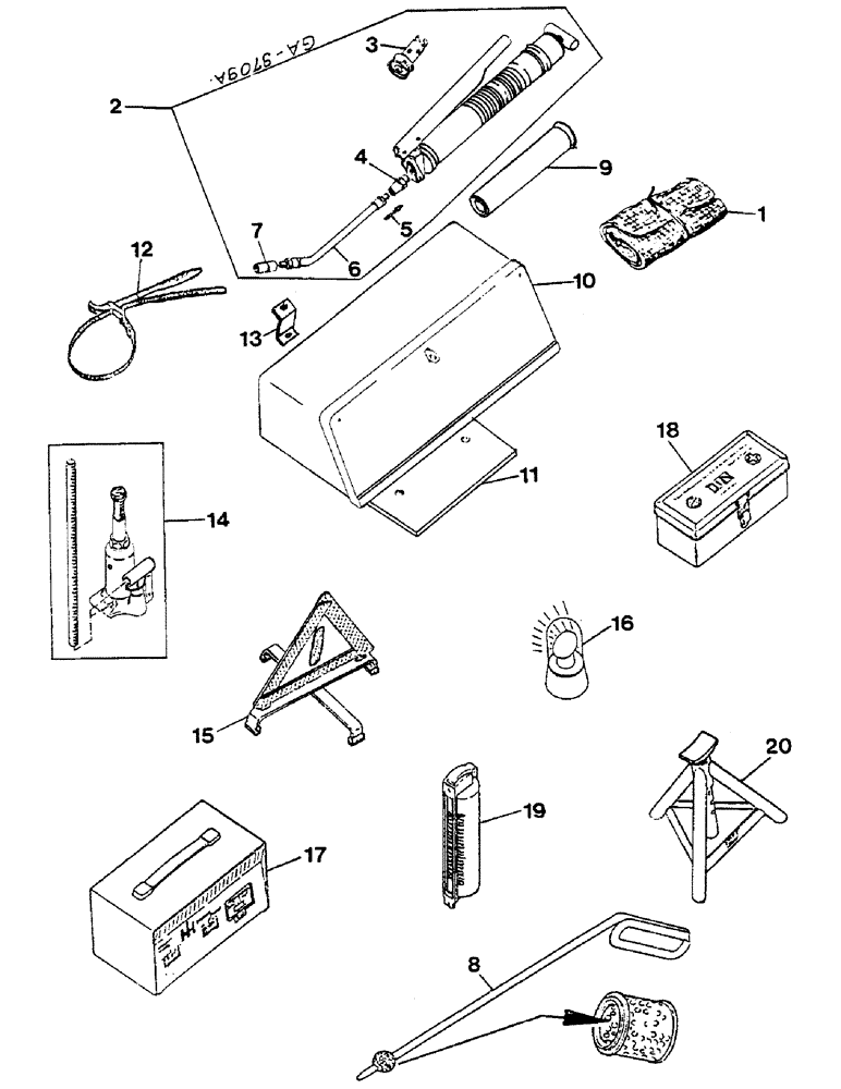 Схема запчастей Case IH 533 - (02-09) - TOOLBOX, TOOLS Accessories & Attachments / Miscellaneous