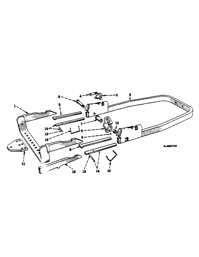 Схема запчастей Case IH 350 - (329[A]) - ATTACHMENTS, FAST-HITCH WITHOUT TRACTION CONTROL, FARMALL 300, SPECIAL, DRAWBAR AND YOKE Attachments