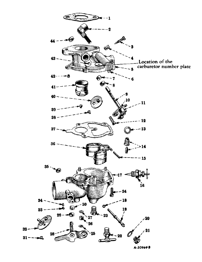 Схема запчастей Case IH 240 - (047) - ENGINE, CARBURETOR, ZENITH 67 X 7 (01) - ENGINE