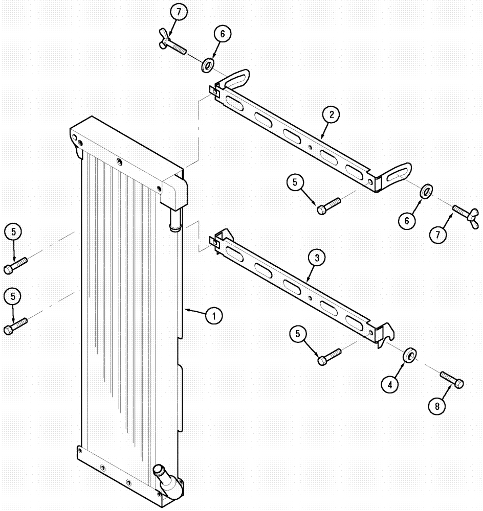 Схема запчастей Case IH MX90C - (08-04) - OIL COOLER (08) - HYDRAULICS