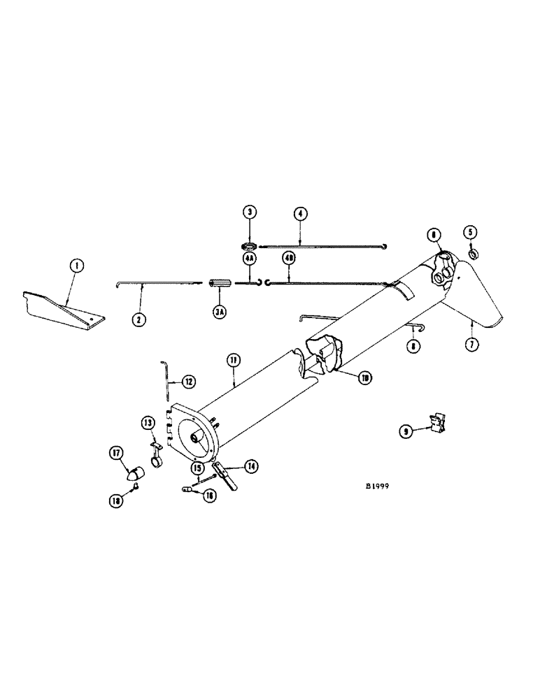 Схема запчастей Case IH 960 - (152) - GRAIN BIN DISCHARGE AUGER (80) - CROP STORAGE/UNLOADING