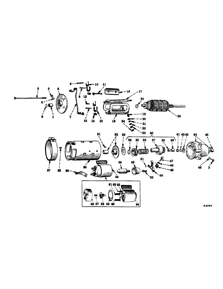 Схема запчастей Case IH 330 - (075) - ELECTRICAL SYSTEM, CRANKING MOTOR, DELCO-REMY, FARMALL 340 DIESEL Lubrication System