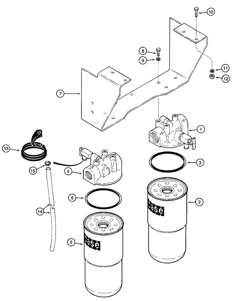 Схема запчастей Case IH 2555 - (08-03) - HYDRAULIC FILTERS (07) - HYDRAULICS