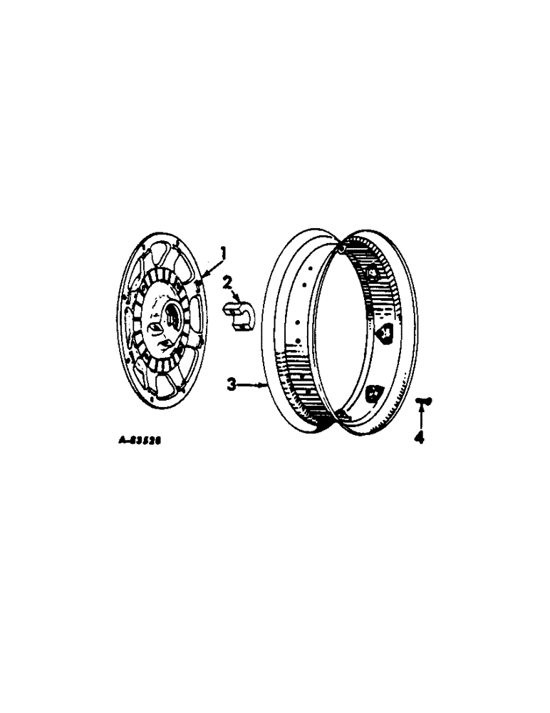 Схема запчастей Case IH 2544 - (L-10[1]) - WHEELS AND WHEEL WEIGHTS, REAR WHEELS WITH 42 INCH RIM, FARMALL TRACTORS Wheels & Wheel Weights