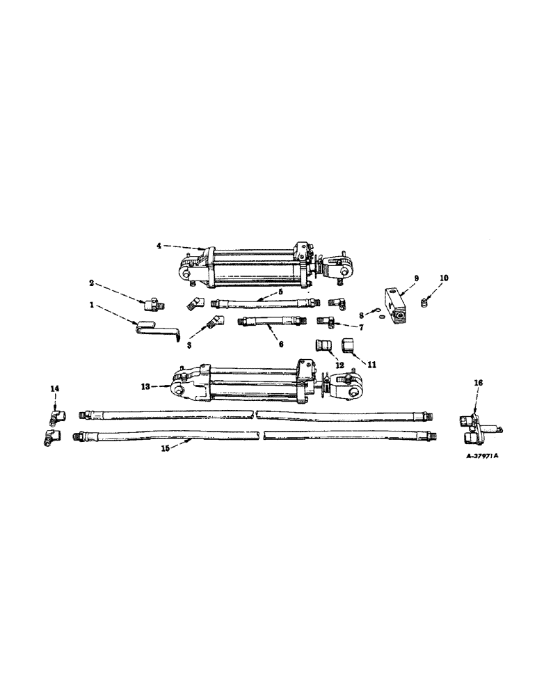 Схема запчастей Case IH 400-SERIES - (354) - HYDRAULIC SYSTEM, HYDRAULIC EQUIPMENT, SPECIAL, HYDRAULIC CYLINDERS & PARTS & FAST HITCH HYDRAULIC (07) - HYDRAULIC SYSTEM