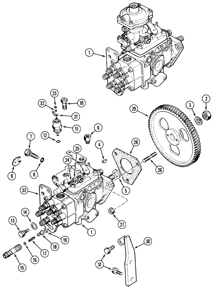 Схема запчастей Case IH 5240 - (3-020) - FUEL INJECTION PUMP AND DRIVE, 6T-590 ENGINE, 5140/5240 AND 5250 TRACTOR (03) - FUEL SYSTEM