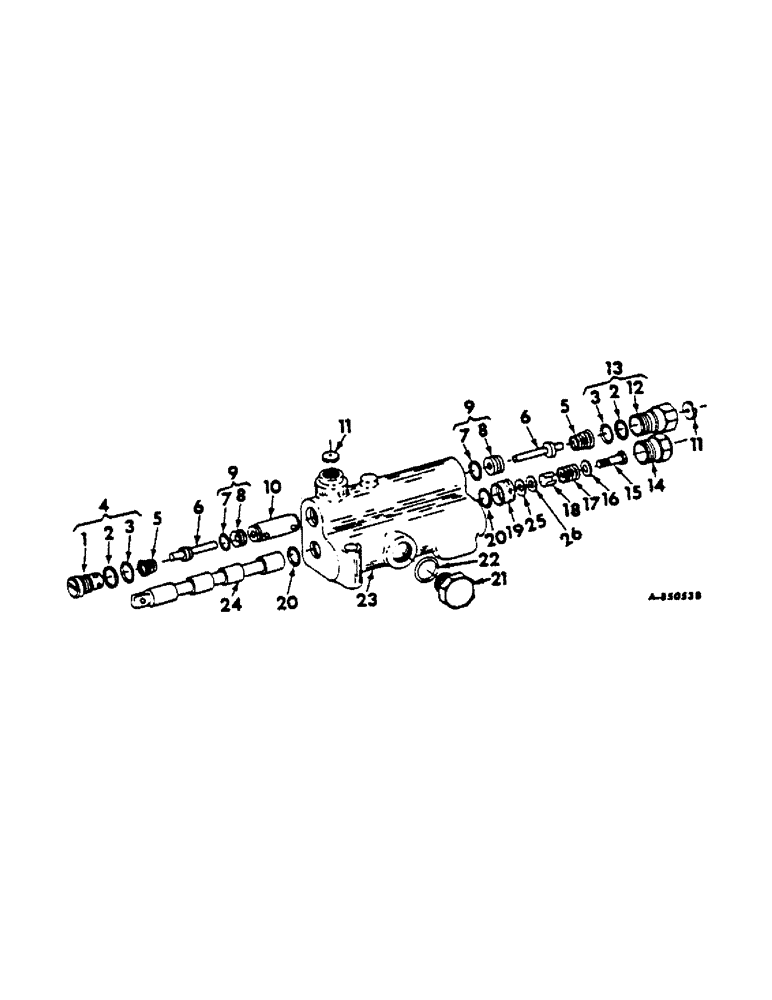 Схема запчастей Case IH 622 - (F-05) - HYDRAULICS SYSTEM, PROPULSION CYLINDER CONTROL VALVE, BELT (07) - HYDRAULIC SYSTEM